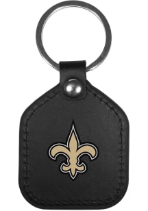 New Orleans Saints Leather Square Keychain