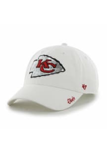 47 Kansas City Chiefs White Sparkle Clean Up Womens Adjustable Hat