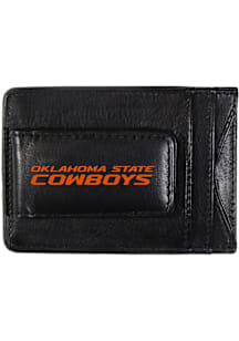 Oklahoma State Cowboys Logo Leather Mens Money Clip