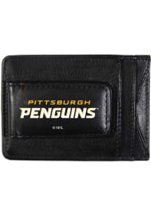 Pittsburgh Penguins Logo Leather Mens Money Clip