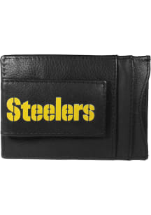 Pittsburgh Steelers Logo Leather Mens Money Clip