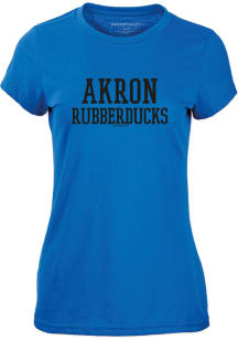 Akron RubberDucks Womens Blue Essential Short Sleeve T-Shirt