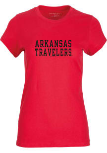 Arkansas Travelers Womens Red Essential Short Sleeve T-Shirt
