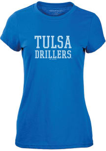 Tulsa Drillers Womens Blue Essential Short Sleeve T-Shirt