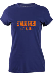 Bowling Green Hot Rods Womens Navy Blue Essential Short Sleeve T-Shirt