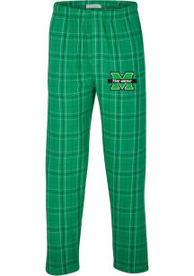 Marshall Thundering Herd Mens Green Flannel Sleep Pants