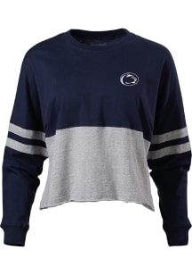 Womens Grey Penn State Nittany Lions Retro LS Tee