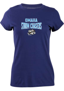 Omaha Storm Chasers Womens Navy Blue Essential Short Sleeve T-Shirt