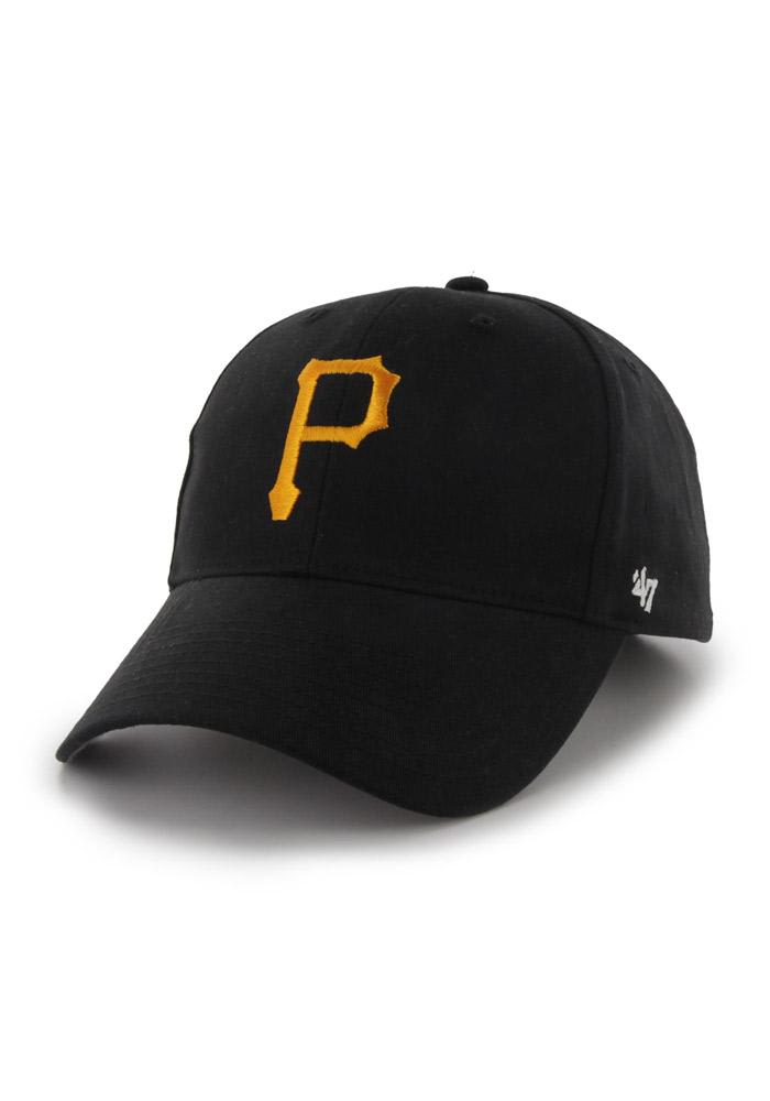 Pittsburgh Pirates Black Basic MVP Youth Adjustable Hat