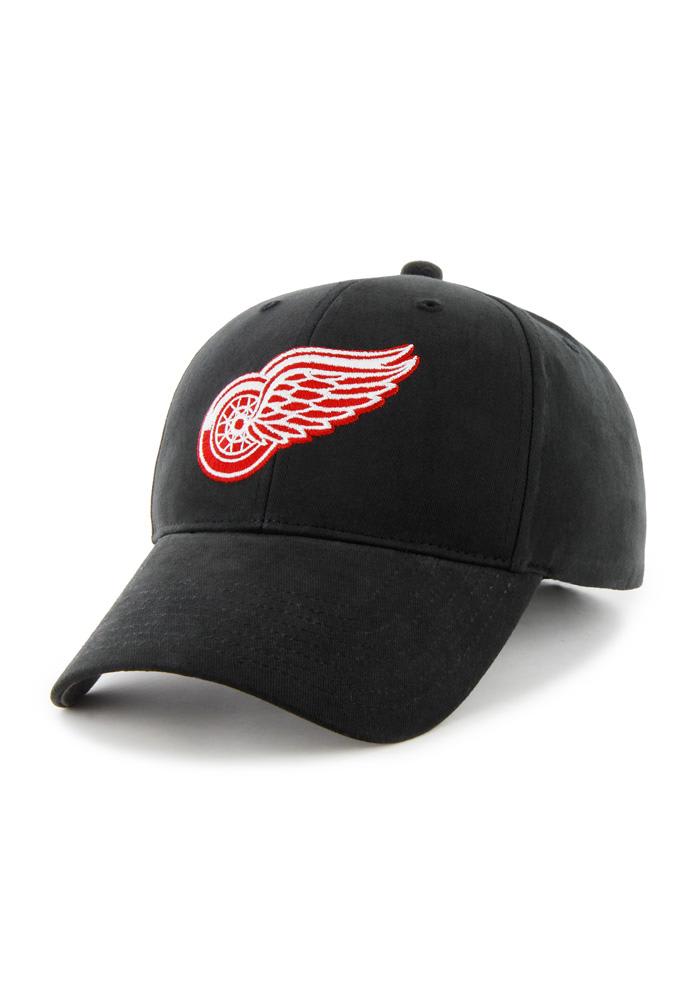 Detroit Red Wings Basic MVP Black Youth Adjustable Hat