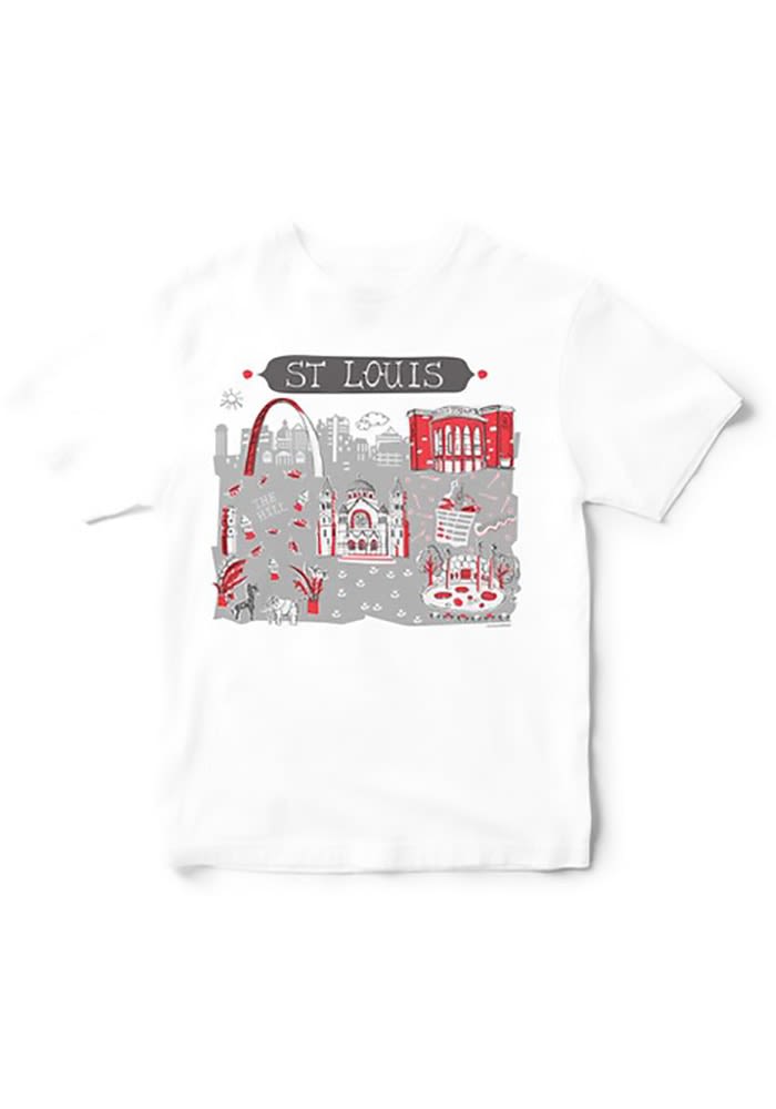 Tammy Smith Design St Louis White City Icons Illustration Short Sleeve ...