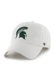 47 White Michigan State Spartans Clean Up Adjustable Hat