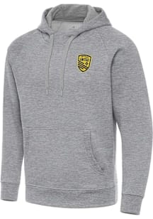 Antigua New Mexico United Mens Grey Victory Big and Tall Hooded Sweatshirt