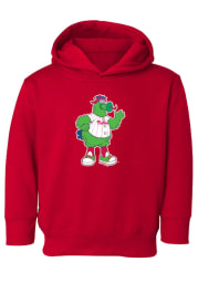 Phillie Phanatic Soft As A Grape Philadelphia Phillies Toddler Red Toddler Mascot Long Sleeve Hooded Sweatshirt