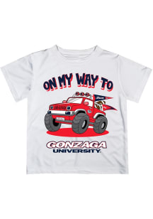 Vive La Fete Gonzaga Bulldogs Infant On My Way Short Sleeve T-Shirt White