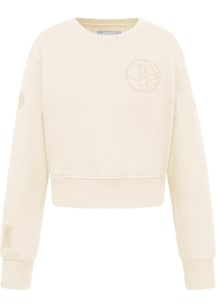 Pro Standard Brooklyn Nets Girls White Neutral Long Sleeve Sweatshirt