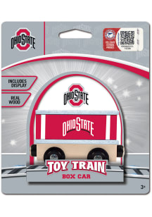 Red Ohio State Buckeyes Wood Box Car Toy Train
