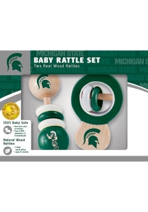 Wood Michigan State Spartans Baby Rattle - Green