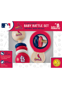 St Louis Cardinals Wood Baby Rattle