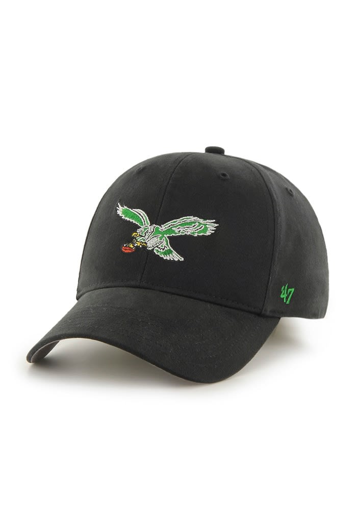 Philadelphia Eagles Vintage Logo Black Clean Up Hat