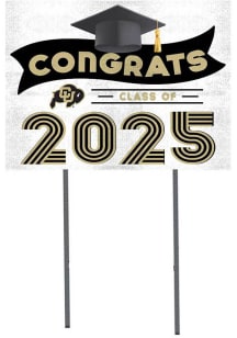 Colorado Buffaloes KH Sports Fan 18x24 Yard Sign with Stakes Class of 2025 Yard Sign - White