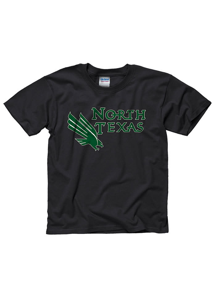 North Texas Mean Green Youth Black Big Logo Short Sleeve T-Shirt