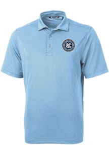 Cutter and Buck New York City FC Mens Light Blue Virtue Eco Pique Short Sleeve Polo