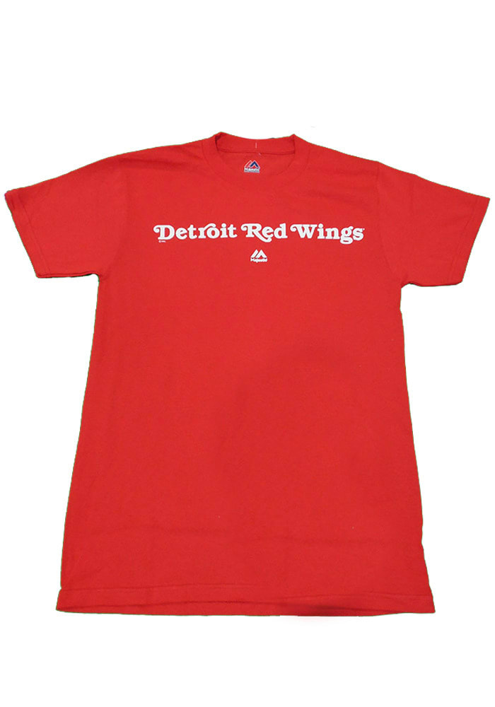 Majestic Detroit Red Wings Red Rally Loud Short Sleeve T Shirt