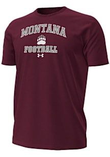 Under Armour Montana Grizzlies Maroon Football Football Performance Short Sleeve T Shirt