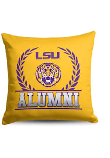 LSU Tigers Alumni 18x18 Throw Pillow - Gold