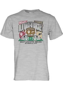 Purdue Boilermakers Grey Football vs Indiana Hoosiers Short Sleeve T Shirt