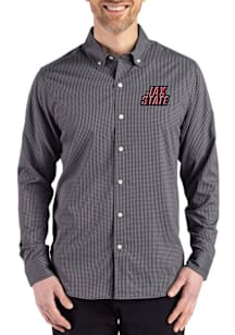 Cutter and Buck Jacksonville State Gamecocks Mens Black Skyline Long Sleeve Dress Shirt