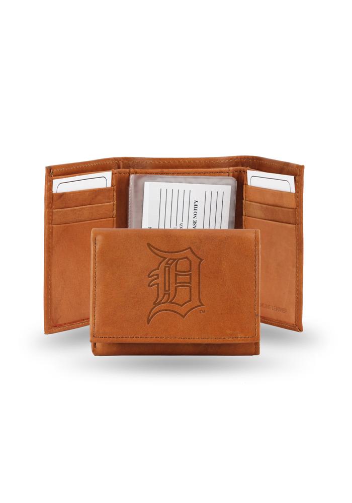Detroit Tigers Leather Mens Trifold Wallet