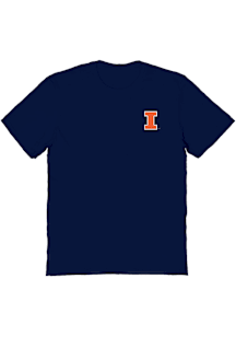 Vive La Fete Illinois Fighting Illini Womens Navy Blue Impressions Short Sleeve T-Shirt