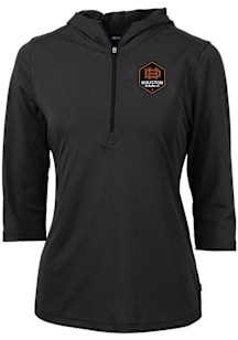Cutter and Buck Houston Dynamo Womens Black Virtue Eco Pique Hooded Sweatshirt