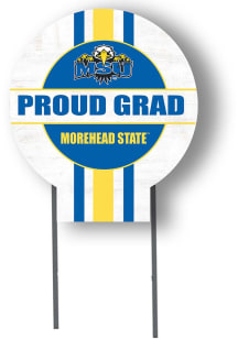 Morehead State Eagles KH Sports Fan 20x20 Circle Yard Sign with Stakes Proud Grad Yard Sign - Whit..
