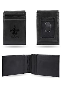New Orleans Saints Laser Engraved Mens Bifold Wallet