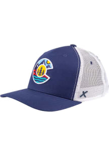 Colorado Scenic C Logo X08 Play Trucker Adjustable Hat - Navy Blue