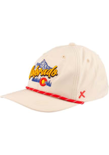 Colorado Script State &amp; C X15 Accord Rope Adjustable Hat - Tan