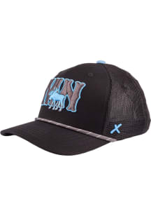 Minnesota MN Moose Rope X08 Play Trucker Adjustable Hat - Black