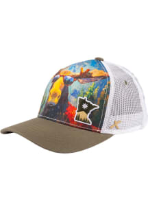 Minnesota Printed Moose &amp; State X08 Canvas Adjustable Hat - Green