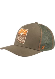 Arizona Flag State X08 Play Trucker Adjustable Hat - Green