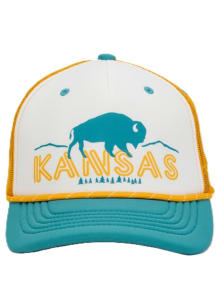 CAPX Kansas 3T WF Buffalo &amp; State Foam X08 Trucker Adjustable Hat - White