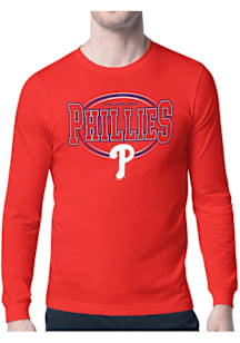 Starter Philadelphia Phillies Red Team Track Long Sleeve T Shirt