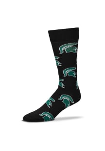 Michigan State Spartans Allover Logo Mens Dress Socks