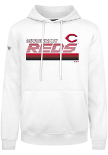 Levelwear Cincinnati Reds Mens White Podium Breaker Long Sleeve Hoodie