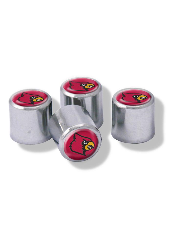 Louisville Cardinals 4 Pack Auto Accessory Valve Stem Cap