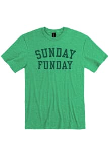 Rally RALLY Kelly Green Sunday Funday Short Sleeve Fashion T Shirt