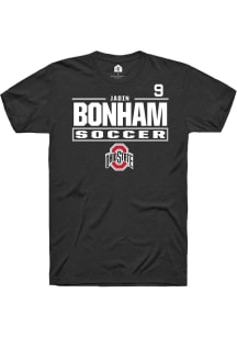 Jadin Bonham Rally Mens Black Ohio State Buckeyes NIL Stacked Box Player T Shirt
