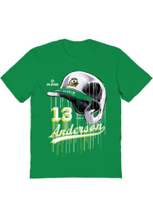Tyler Anderson Vive La Fete Youth Green Oregon Ducks Drip Short Sleeve T-Shirt